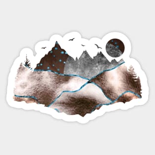 The Copper Mountains at Moonlight Sticker